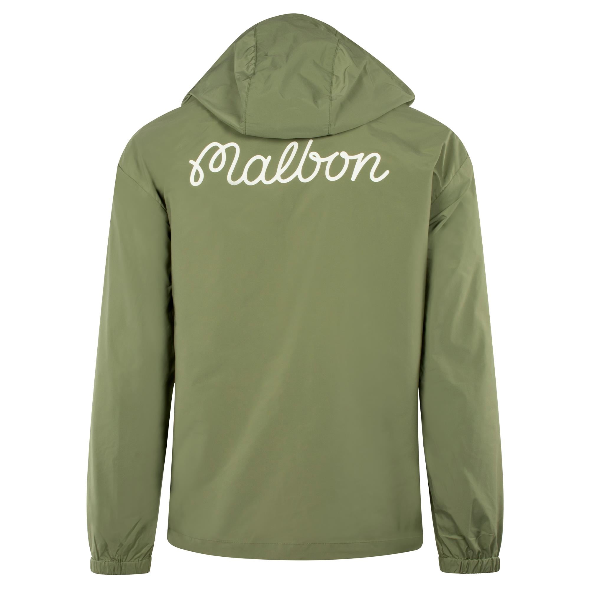 Malbon Golf M Script Nylon Anorak Golf Jacket Sage